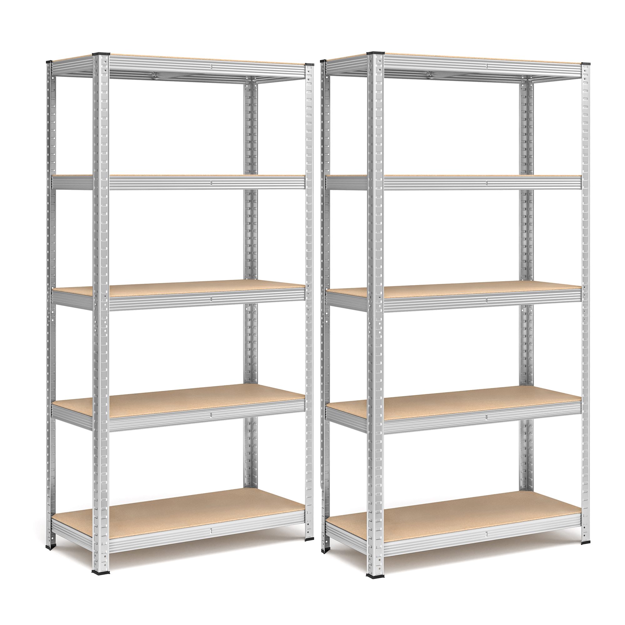 Songmics Stand Rack 2 Set Zware Lage Plank Kelderplank Boekenkast Opbergrek 5 Planken Keuken Plank Plank