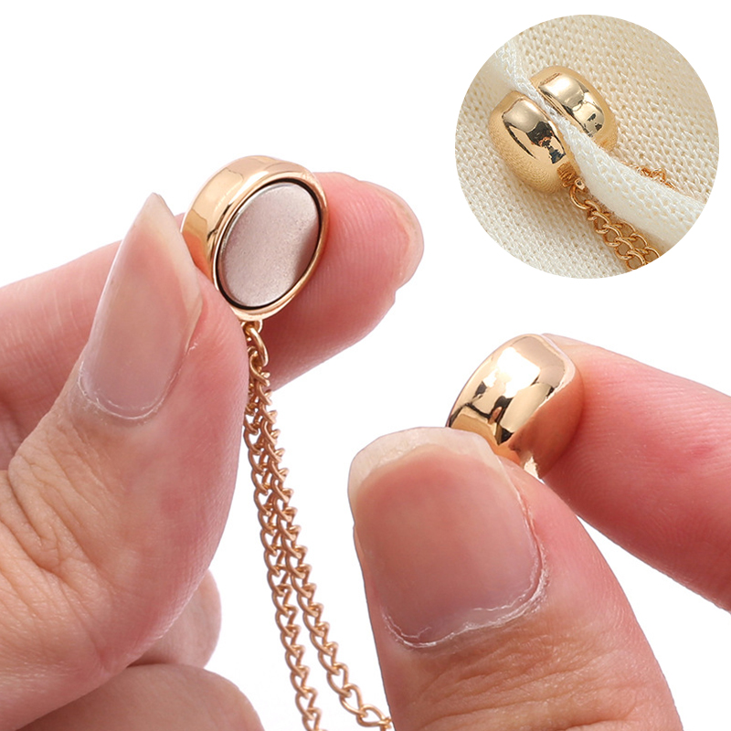 1pc requintado corrente broche fivela magnética clipes de roupas sem unhas roupas cachecol calças pernas manguito fivela botões costura fornecimento