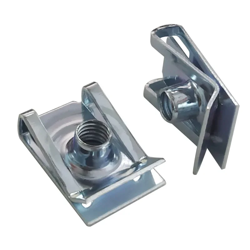 10 Uds Clips tipo U con rosca M6 M5 M4 M8 8mm 5mm 6mm 4mm tuercas de lengüeta para coche motocicleta Scooter ATV ciclomotor