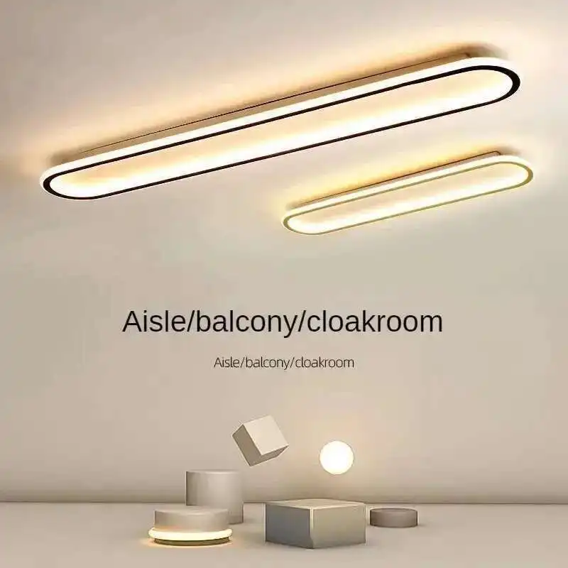 Ultra-thin Ceiling Lamp Long Corridor Aisle Lamp Home Balcony Lamp Simple Cloakroom Bedroom Minimalist Porch Lamp