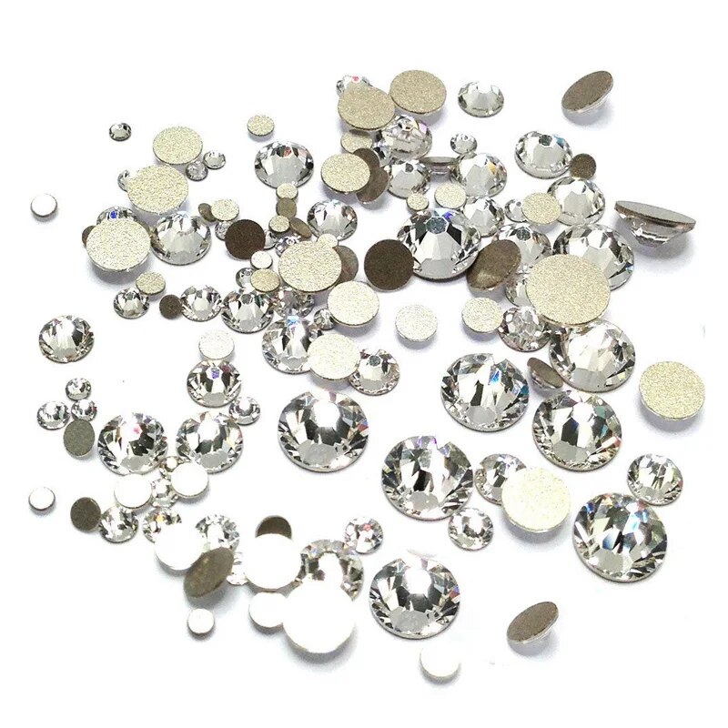 Non Hot Fix Flatback Rhinestones Garment Decorations Crystal Nail Art Accessories Nail Sticker DMC Glitter Stone Diamond DIY