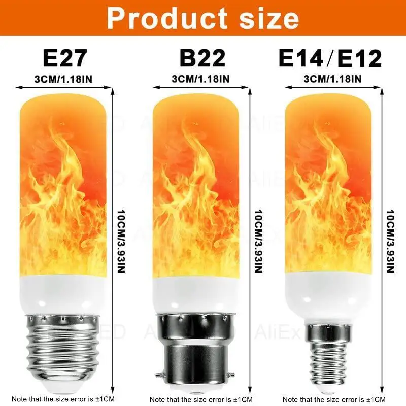 E27 E14 B22 USB Dẫn Ánh Sáng Ngọn Lửa Bóng Đèn 85-265V Đảng LED Ngọn Lửa Hiệu Ứng Mô Phỏng Ánh Sáng Đèn Lửa bóng Đèn KTV Lễ Hội Vườn Trang Trí Nội Thất