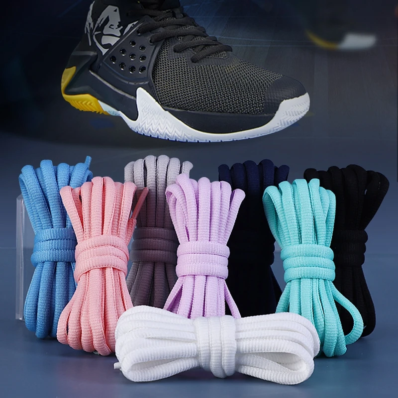 1 คู่รูปไข่รองเท้า Laces ครึ่งรอบกีฬา Shoelaces สําหรับวิ่งรองเท้าผ้าใบ Laces รองเท้า Strings ทนทานโดยไม่ซีดจางเชือกผูกรองเท้า
