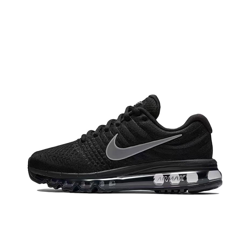 Nike Air Max 2017 Mesh Shock-absorbing Anti Slip ทนต่อการสึกหรอรองเท้าวิ่งลําลอง Low Cut สําหรับผู้ชายและผู้หญิง