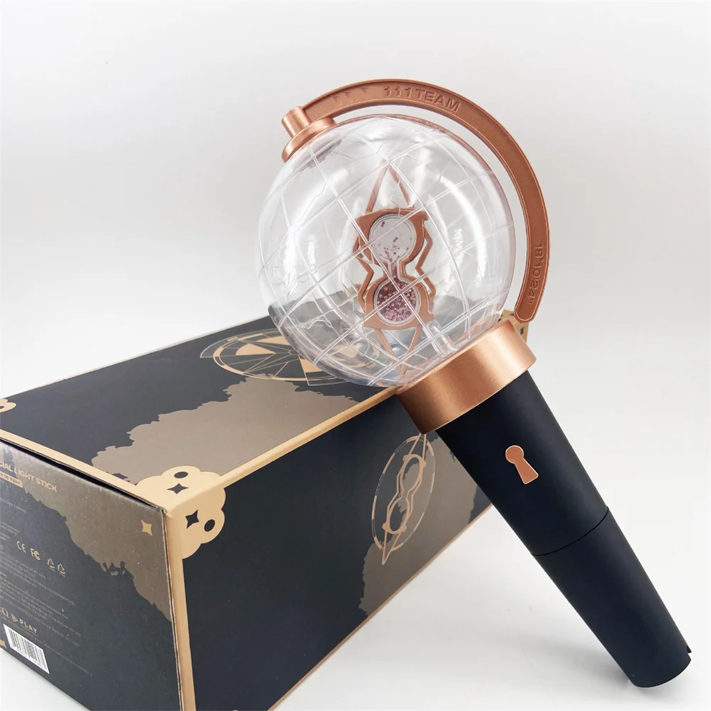Kpop Ateezed Ver.1 Ver.2 Lightstick Globe Ручная лампа Концертная лампа Хип-хоп Вечеринка Световая палочка Вспышка Флуоресцентная коллекция фанатов Игрушки
