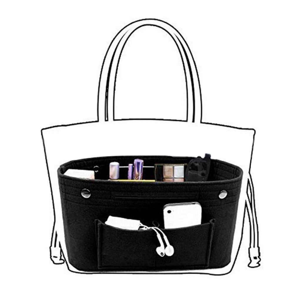 Bolso organizador para mujer, bolsa de viaje de fieltro, forro de inserción, bolsa organizadora