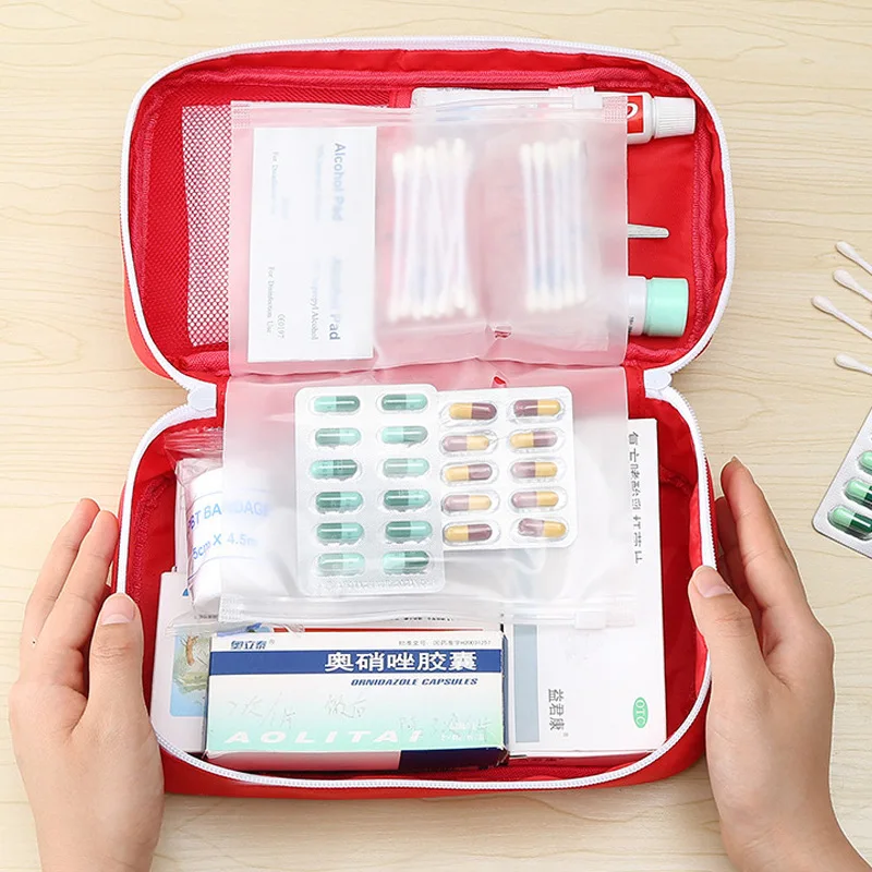 ที่ว่างเปล่า Large First Aid Kits กลางแจ้งแบบพกพาภัยพิบัติฉุกเฉินแผ่นดินไหวใหญ่ความจุกระเป๋าบ้าน/รถทางการแพทย์แพคเกจ