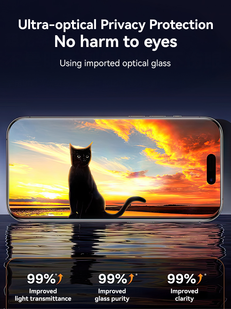 Joyroom 1/2 Uds para iPhone 17 Pro Max vidrio antiespía Protector de pantalla de privacidad vidrio para iPhone 17 Pro 17 película de vidrio templado de aire