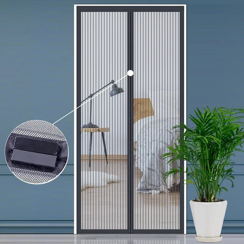 Window Mosquito Curtain, Gauze Window Screen, Automatic Door Lock, Home Ventilation Curtain, Magnetic Mesh Cover