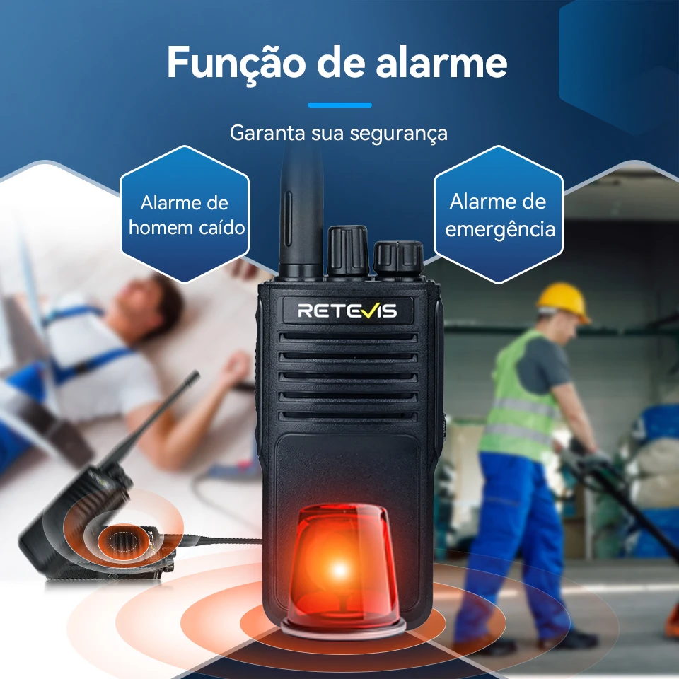 Retevis P62 Walkie Talkie 10W Poderoso IP68 à prova d'água Walkie-talkies de longo alcance Dual Band Transceptor de rádio em dois sentidos VHF UHF