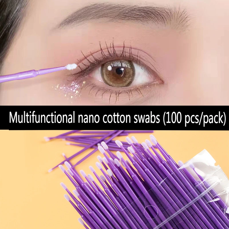 YS00136--100pcs ทนทานทิ้ง Micro แปรง Eyelash EXTENSION Eye Lash กาว Applicators ทําความสะอาด Swab Sticks เครื่องมือแต่งหน้า