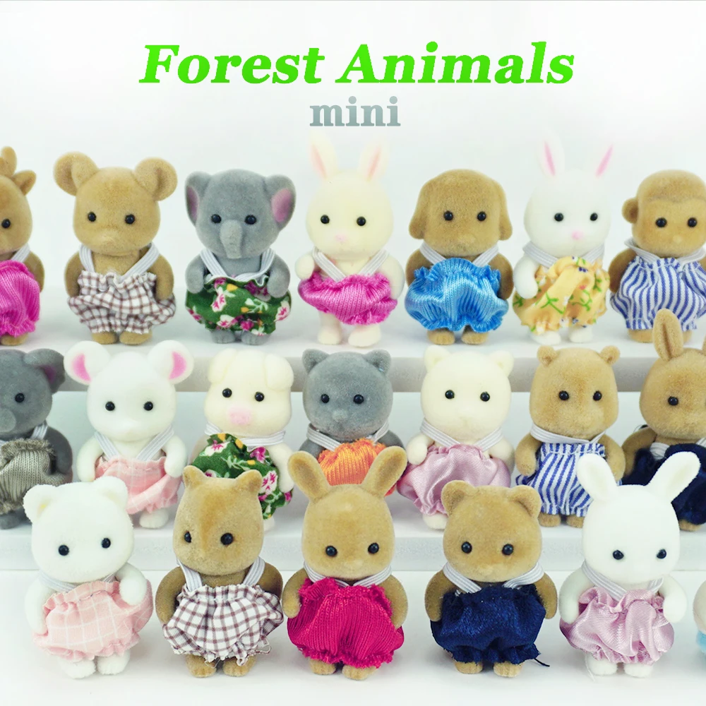 ドールハウスバニーベビーフィギュア 1:12 象羊リス家族人形グッズままごとアクセサリー人形動物モデルのおもちゃ