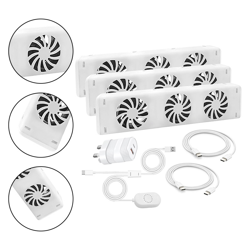 Ventilador para hogar con calefacción de nivel de ruido medio, radiador de 3 ventiladores, distribución de calor mejorada, larga vida útil