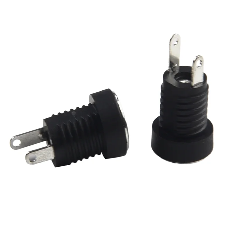 5 pares DC 12V macho hembra enchufe montaje en Panel barriles Jack conector de alimentación hembra Jack tornillo tuerca conector de montaje en Panel