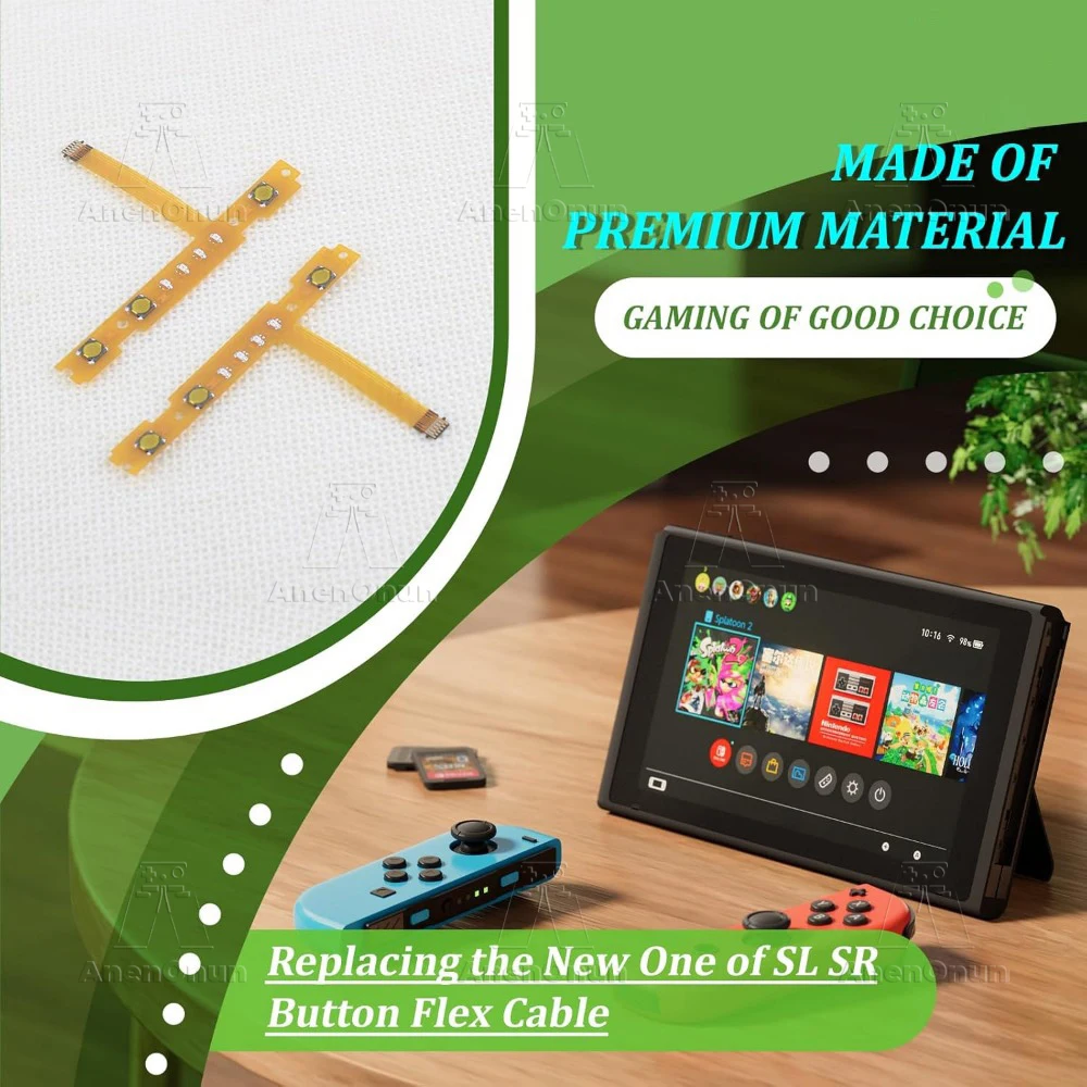 SL/SR Button Flex Cable for Switch/Switch OLED Premium Joy Con Key Ribbon Side Indicator Light Cable Replacement Repair Parts