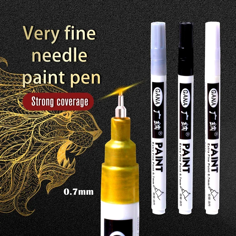4 stks/set Hoge Kwaliteit Permanente Verf Markers Pen 0.7mm Fijne Tip Waterdicht, voor Rock Schilderen, Hout, Metaal, Canvas