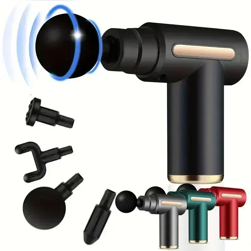 Mini pistola de masaje USB, máquina de Fascia, relajación muscular, pistola vibratoria, varilla de masaje, equipo de Fitness, pistola de Fascia para agarre de cuello