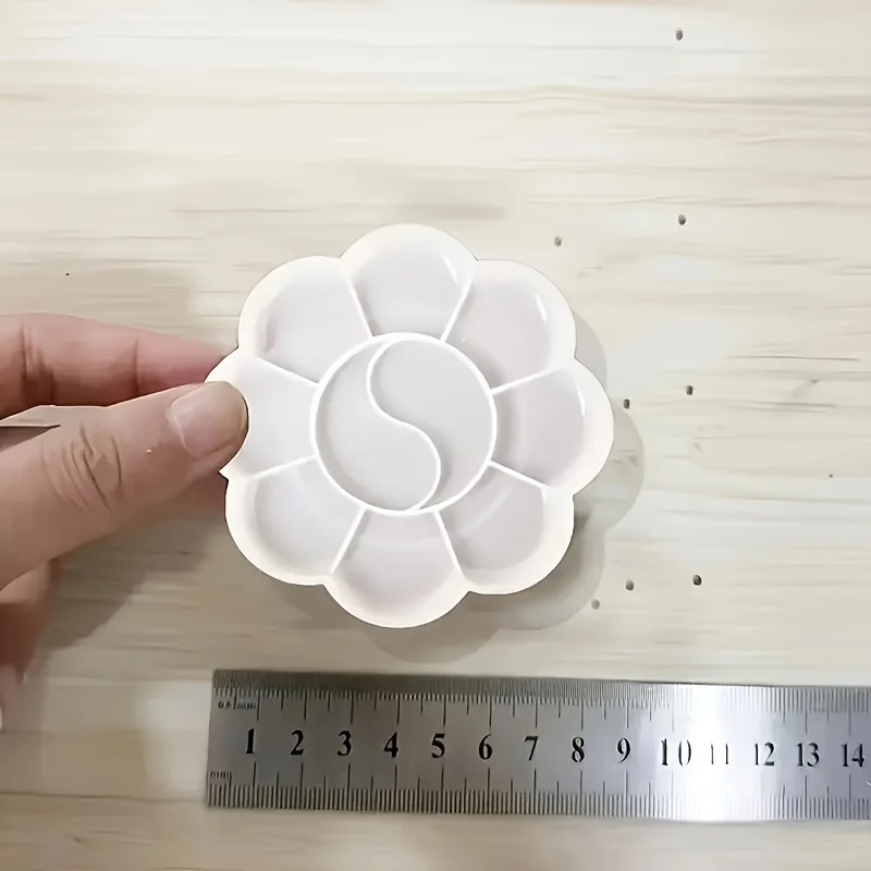 Set di mini palette in plastica a forma di fiore da 30 pezzi, ideale per la miscelazione di acquerelli, acrilici e gouache - Forniture artistiche