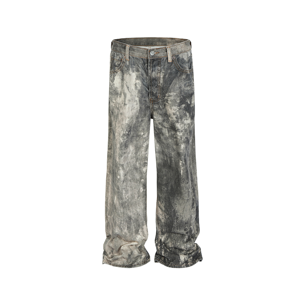Camouflage gesprenkelte digital bedruckte Jeans für Männer und Frauen gerade lässige Baggy-Jeans hose Ropa Hombre lose Cargo hose