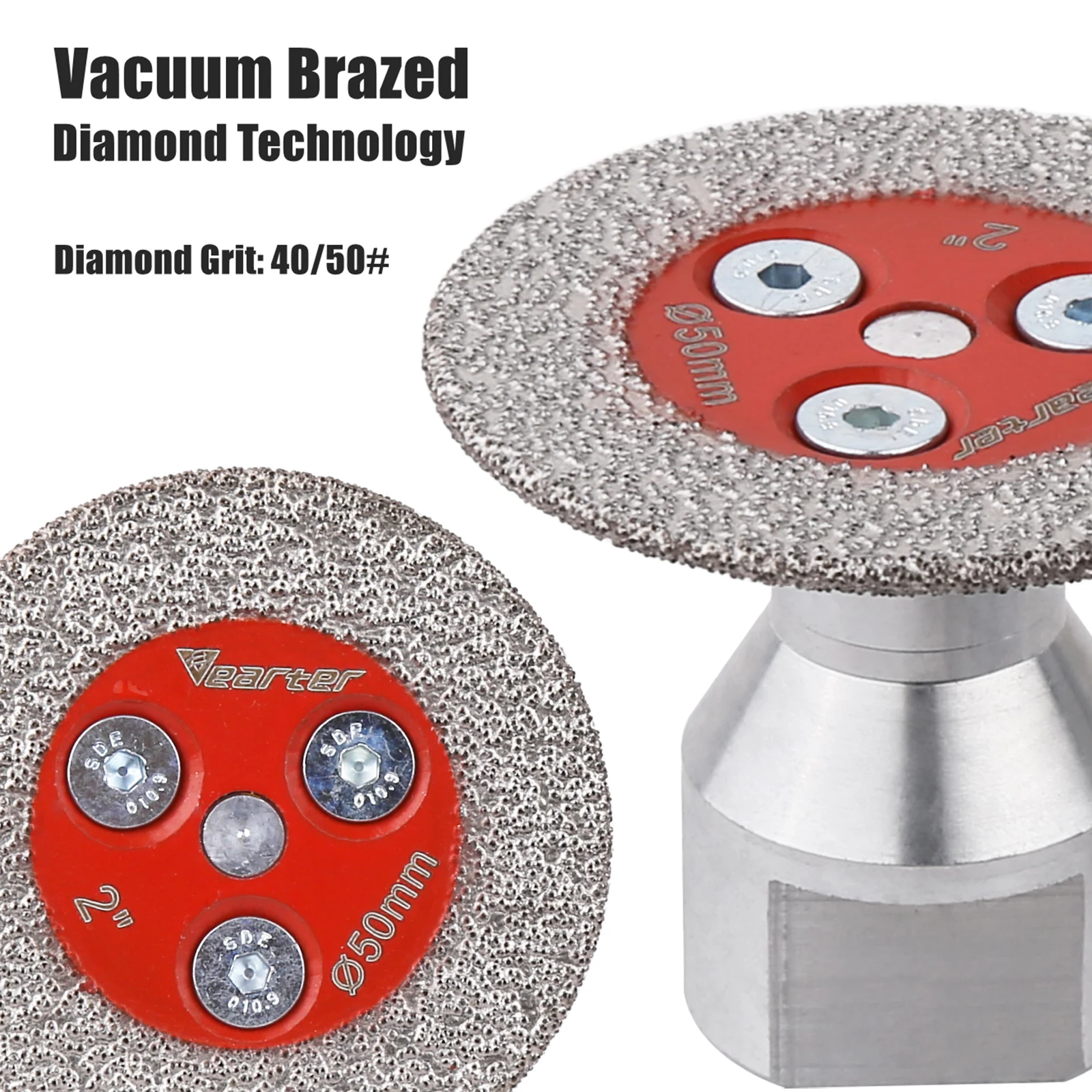 Vearter Vacuum Brazed Diamond Engraving Saw Caving Blade 5/8''-11 Flange Grinding Disc Cutting For Tile Marble Concrete Ceramic