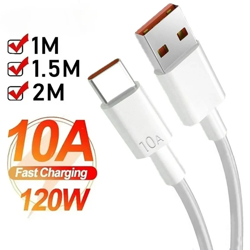 1M/1,5M/2M Universal 120W 10A USB Typ C Kabel Super Schnelle Ladekabel für Xiaomi Smasung S24 S23 Huawei P70 Honor Datenkabel