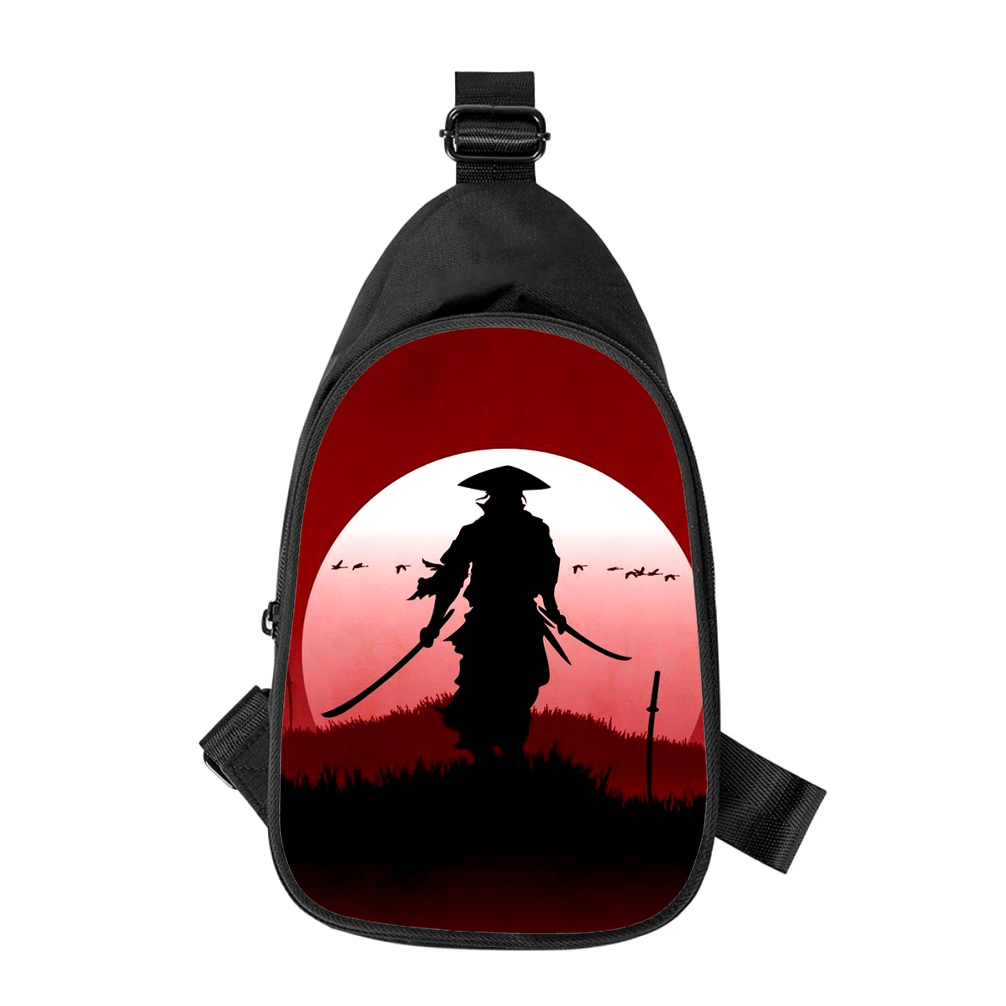 Samurai 3D-Druck neue Männer Kreuz Brusttasche diagonal Frauen Umhängetasche Ehemann Schule Hüft tasche männliche Brust packung