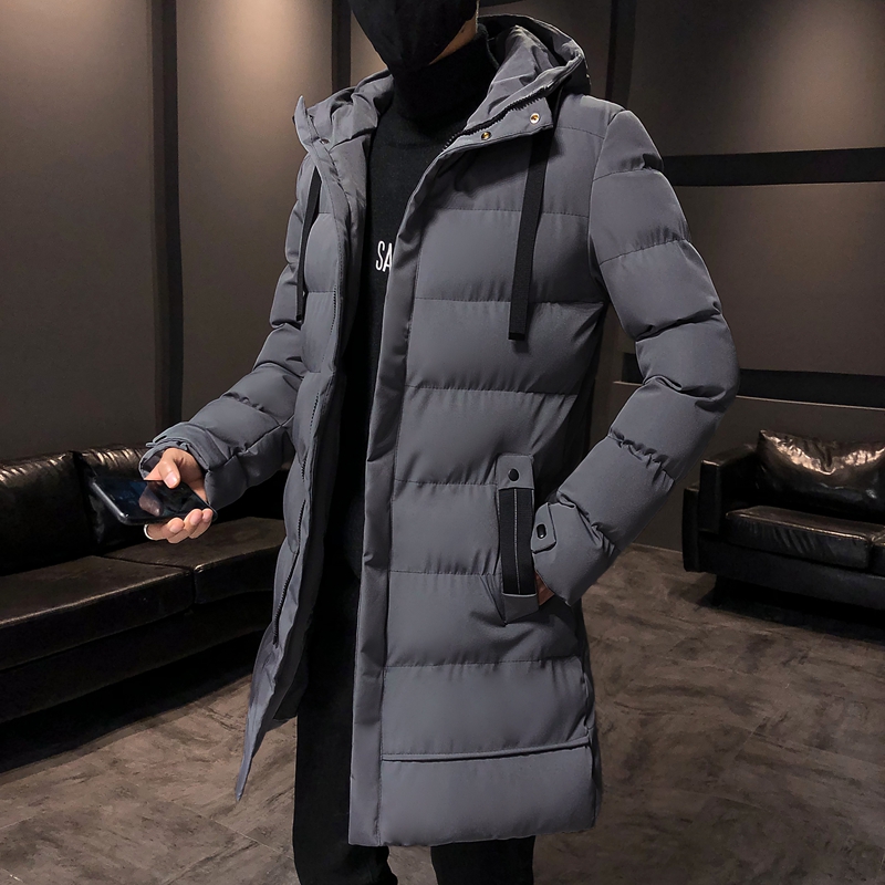 Dikker Warm Heren Lange Parka Modemerk Casual Winter Windjack Jas Met Capuchon Jassen Mode Kleding Voor Mannen All-Match