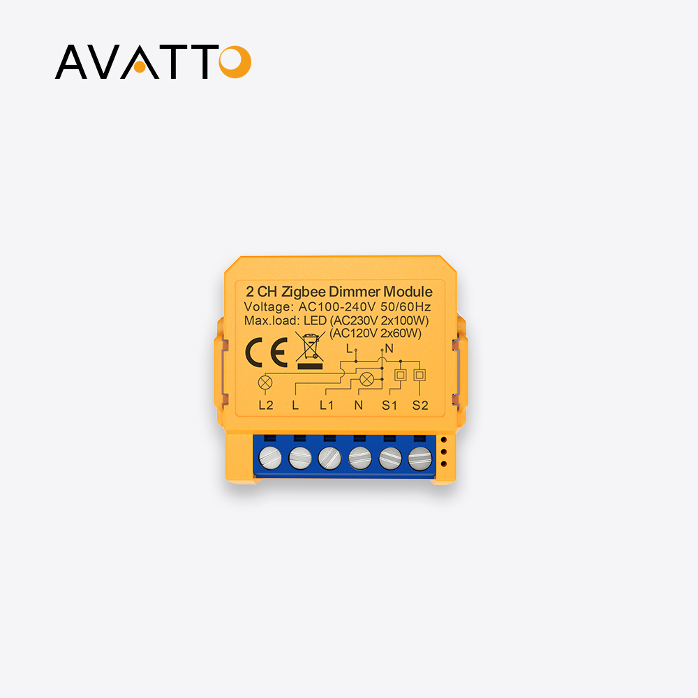 Avatto tuya zigbee módulo de interruptor inteligente, mini controle de 2 vias, luzes led, interruptor regulável, funciona com alexa, google home