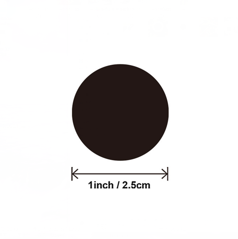 50-500 Chiếc Đen GiấY Dán Tròn Trống Handmade Miếng Dán Keo DIY Nhãn Tặng Gói Bao Niêm Phong Miếng Dán Văn Phòng Phẩm