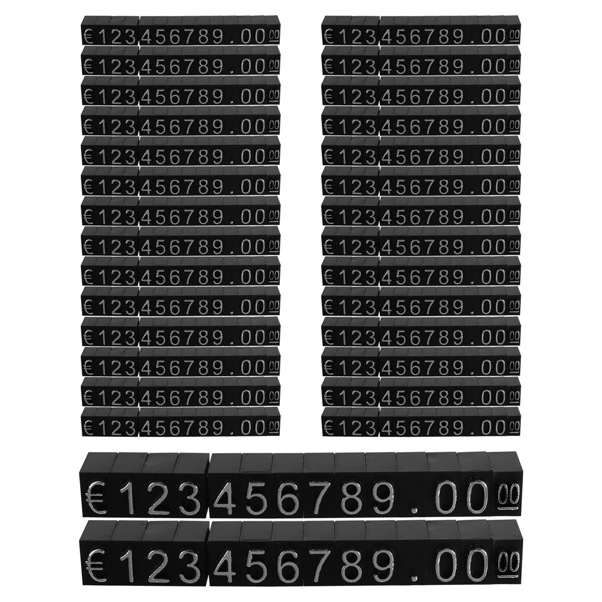 Newest 30Sets Plastic Cubes Price Display Tags Adjustable Number Stand Frame Label Shop