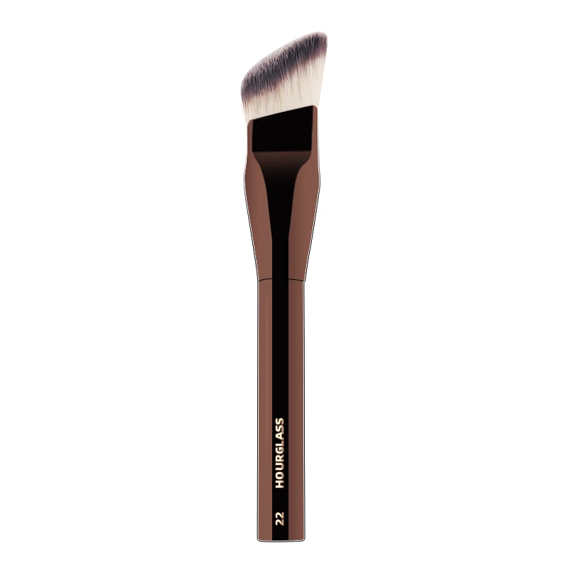 HOURGLASS-brochas para base líquida en ángulo, brocha para crema y base, brocha para colorete, herramienta de maquillaje para Base-022