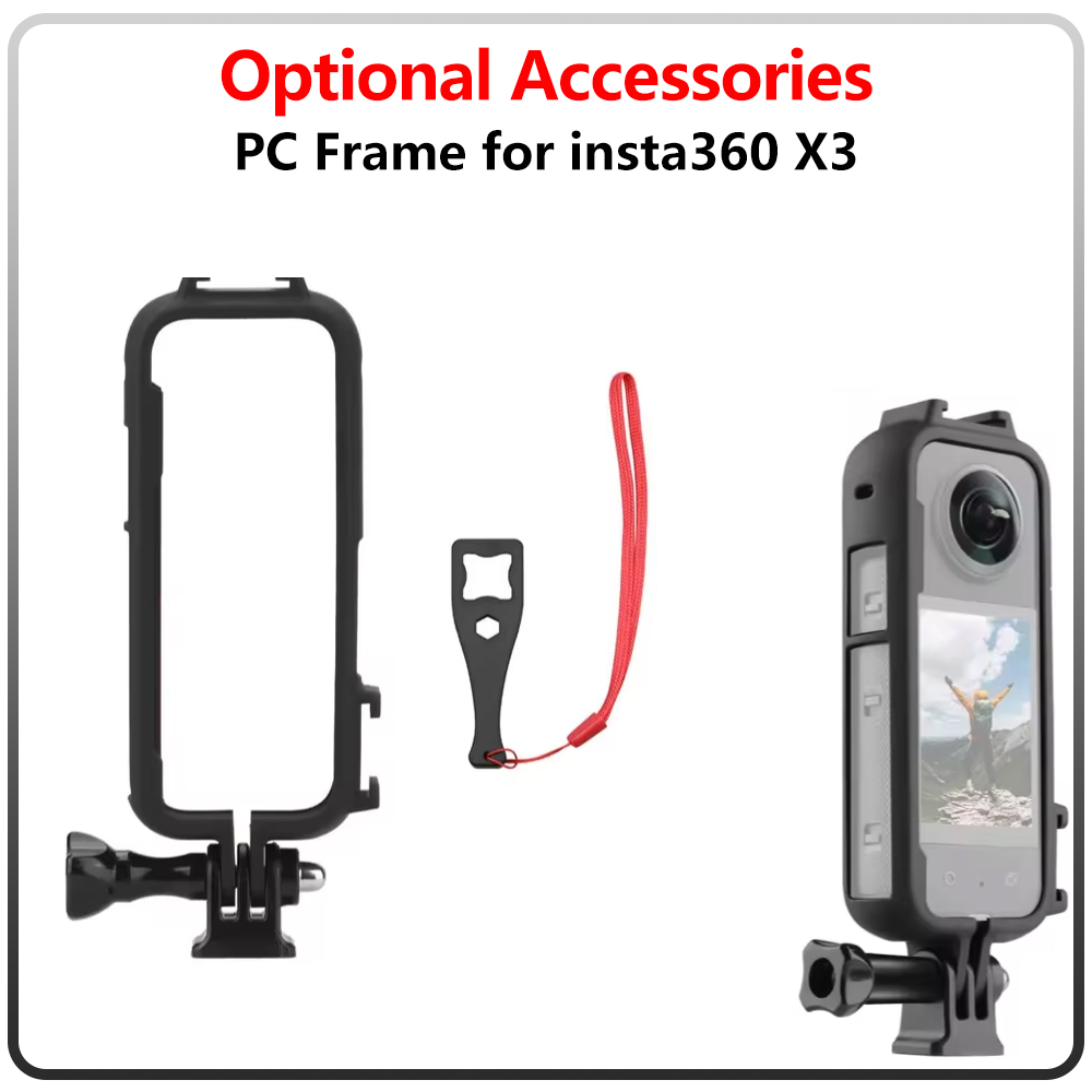 Osłony obiektywu Insta360 X3, anty-zarysowaniowe, wysokiej jakości osłonki na obiektyw, silikonowe nakładki na ramkę X3, akcesoria ochronne.