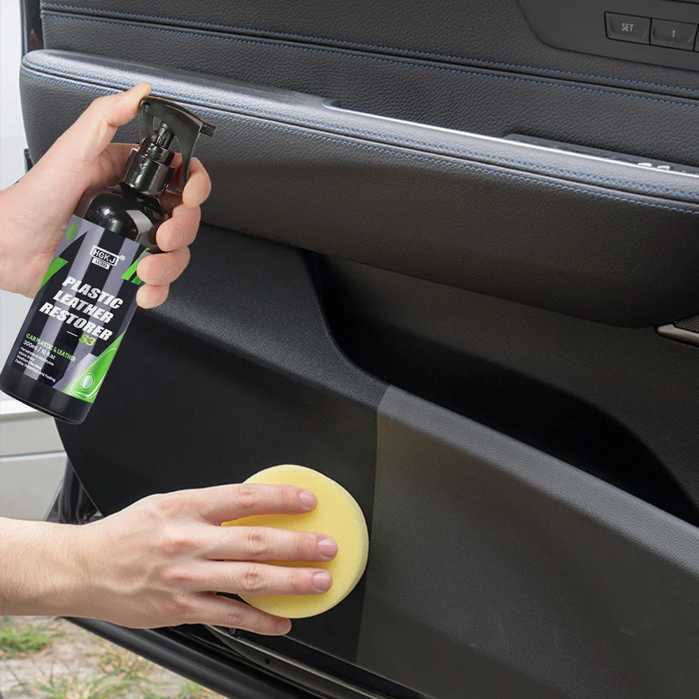 Restaurador de cuero de plástico, detalle Interior Hgkj S3, capa rápida para restauración Interior de coche, renovador de cuero, limpieza acondicionadora