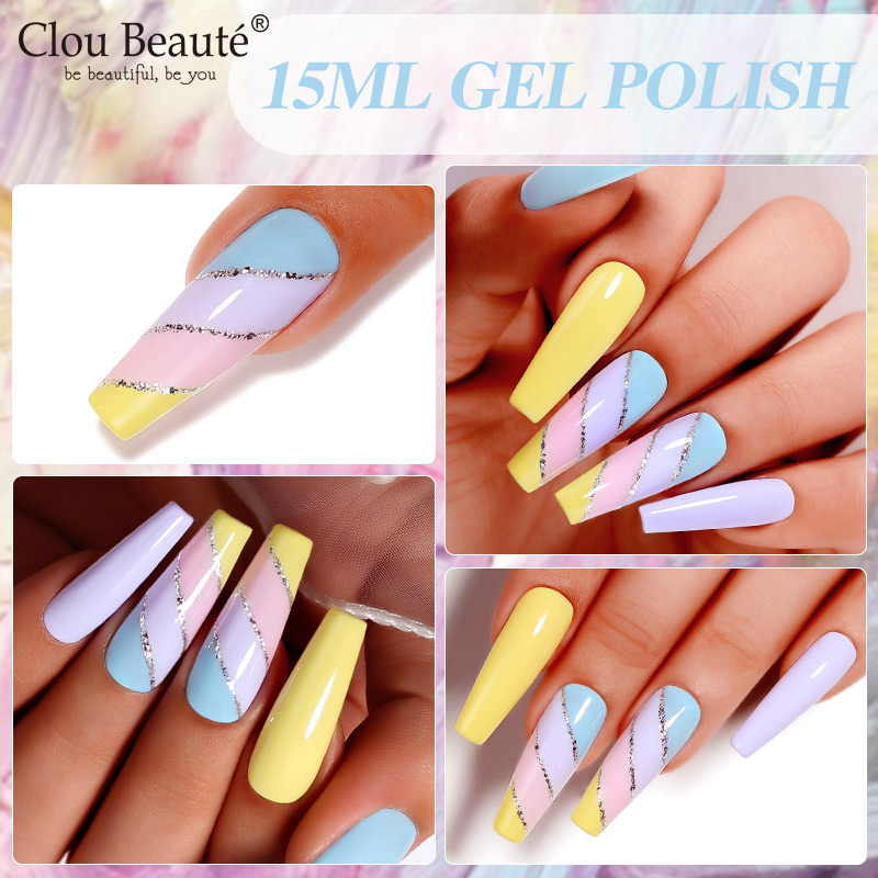 Clou beaute-半永久的なUVジェルマニキュア,ピンク,グリーン,ローズ,レッド,イエロー,ネオン,夏