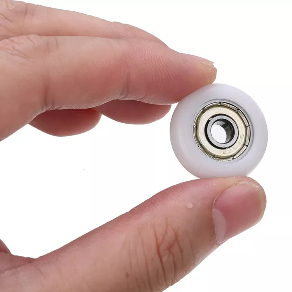 Rueda de repuesto para puerta de ducha, polea blanca para cuarto de ducha, diámetro de rueda de 19-25mm para gabinetes de ducha domésticos, 10 Uds.