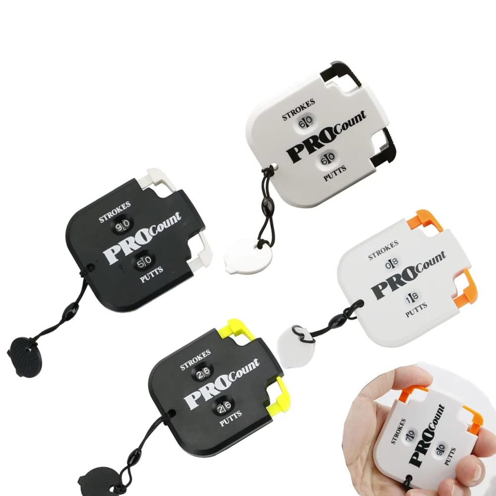 1 Stück Zeroable Mini Handlicher Golf Shot Count Stroke Putt Score Counter Zweigitscoring Keeper mit Schlüsselanhänger Einfache Rückkehr zum Null