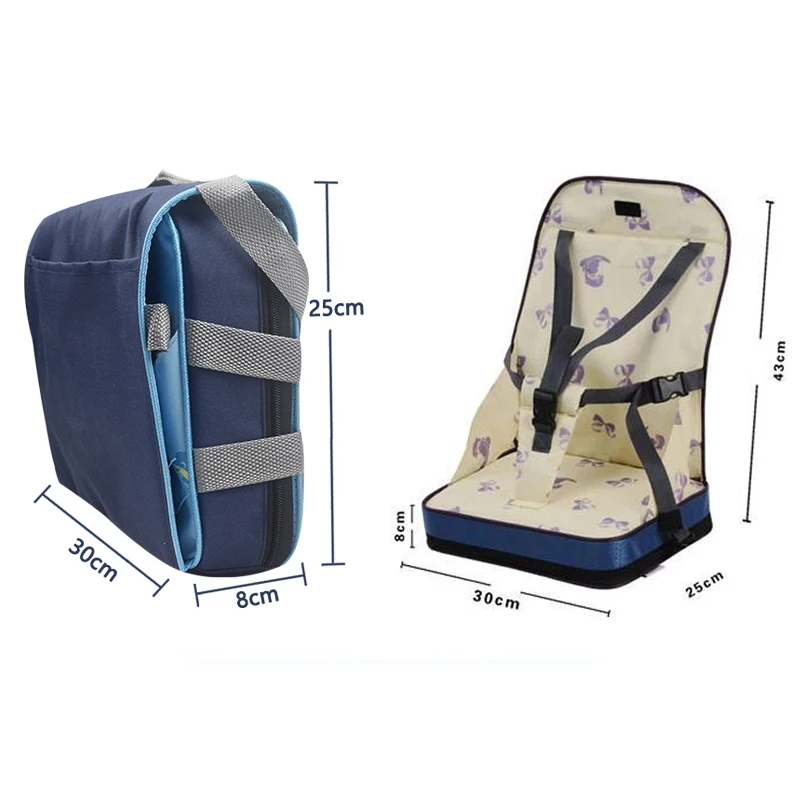 Assento de jantar portátil para bebês, assento de reforço para crianças, almofada para cadeira de bebê, dobrável, assento de viagem para crianças