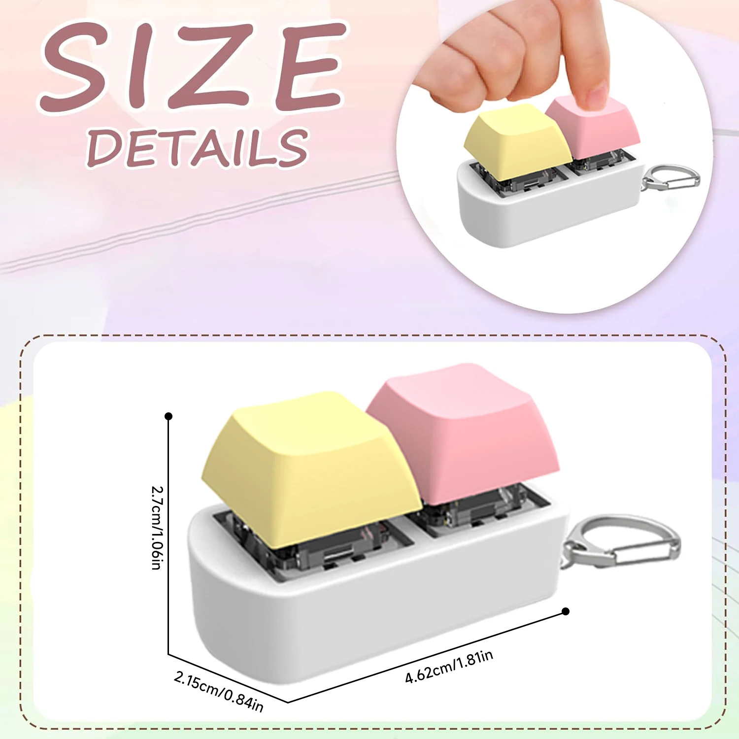 4/3/2 Keys Keyboard Keycaps Fidget Toy Party Stress Relief Diy  Keycaps Toy Keyboard Caps Finger Button Fidget Finger Keycaps