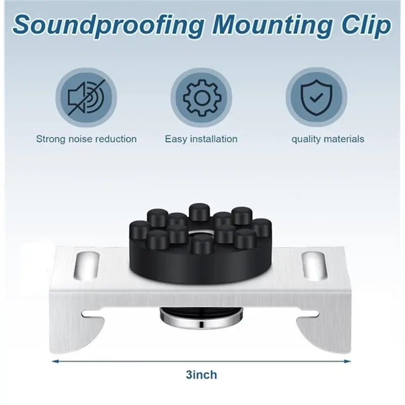 CQMF-12 Pack Soundproofing Mounting Clip Soundproofing Clips Drywall Soundproofing For Walls And Ceiling