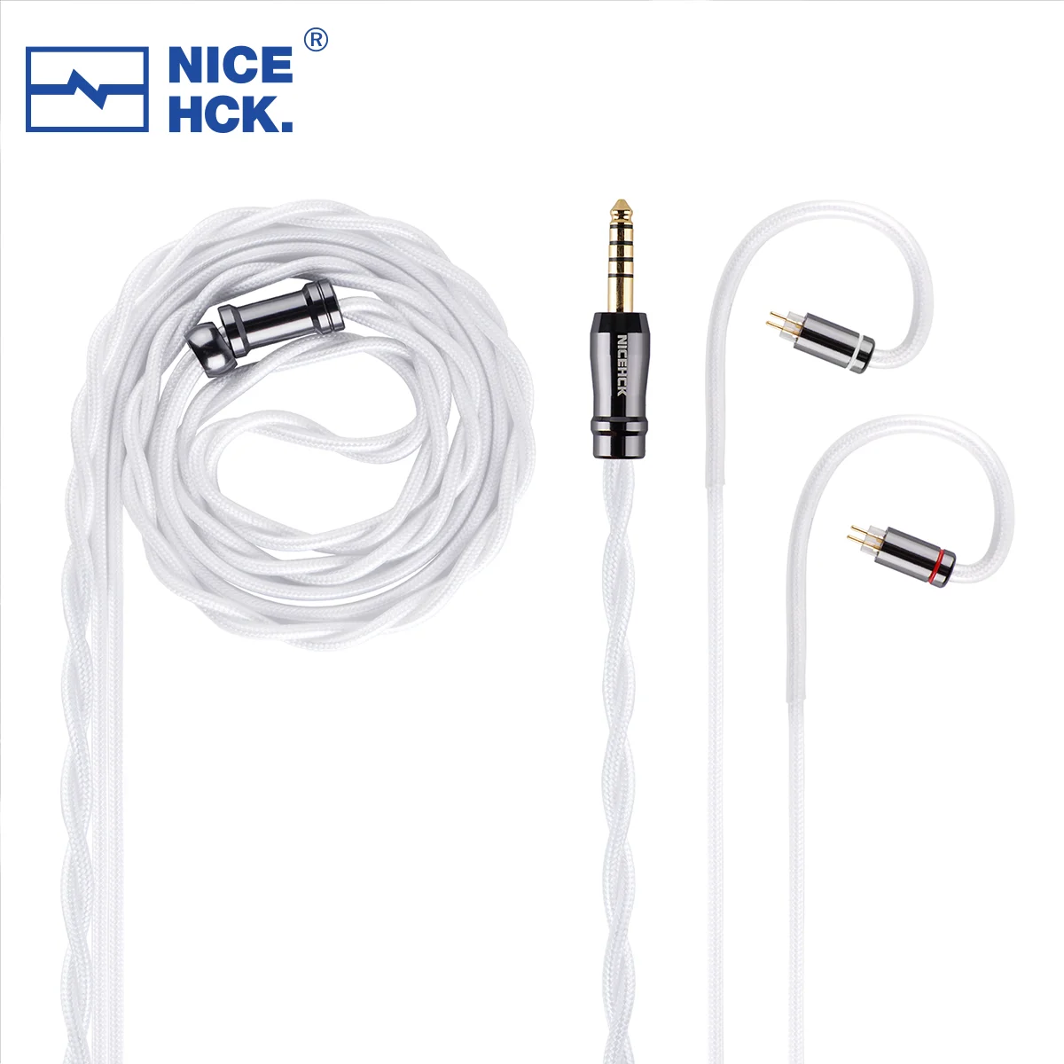NICEHCK SnowWings HiFi Earphone Upgrade Cable 24K Real gold-plated Double-layer Plating Wire for  DaVinci Delci Explorer 4U