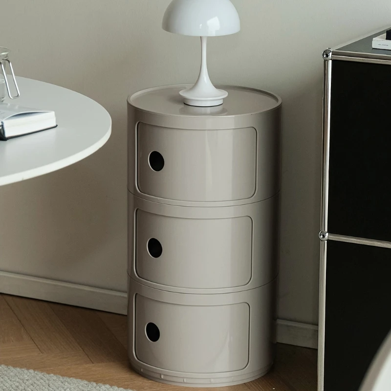 Nordic Net Red Bedside Cabinet Modern Simple White Round Creative Mini Simple Small Side Table Portable Nightstands Furniture
