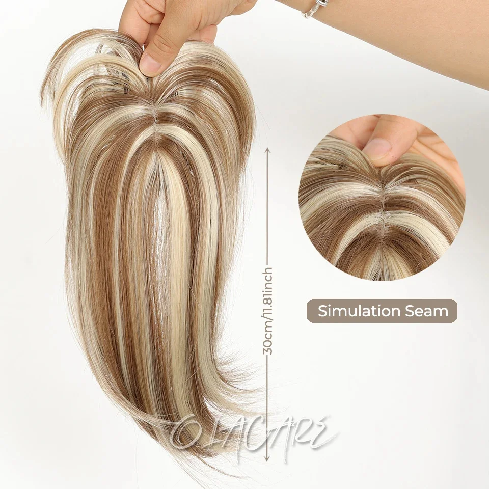 Olacare sintético topper peruca falsa bang clip-in franja extensão natural falso franja invisível clourse peruca para mulher
