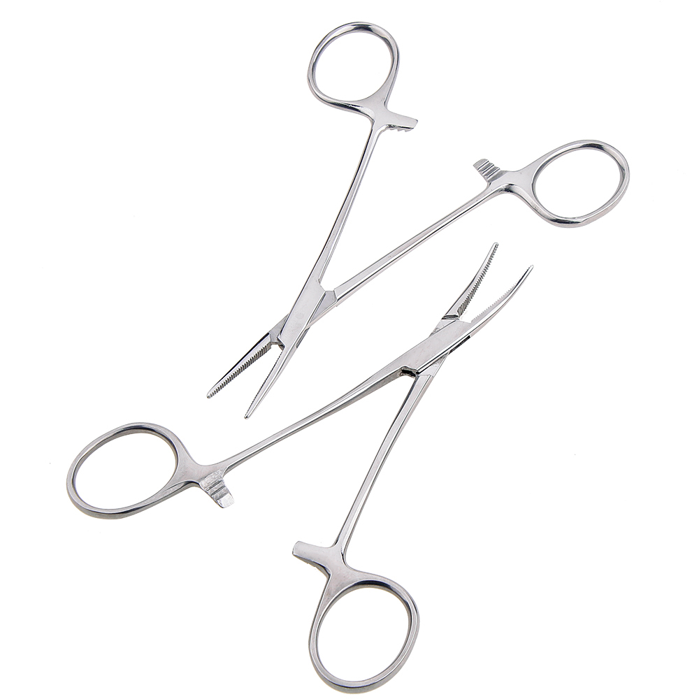 Handje 12.5 16 18 Cm Hemostatische Tang Huisdier Haar Klem Vissen Locking Tang Epileren Gereedschap Gebogen/Rechte tip Cutter Tool