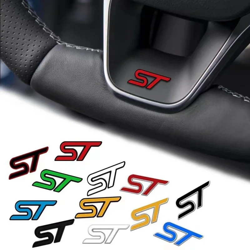 3D Metal RS Logo ST Emblema Decalque Emblema Do Volante Do Carro MK2 MK3 MK5 MK4 ST Acessórios Adesivos