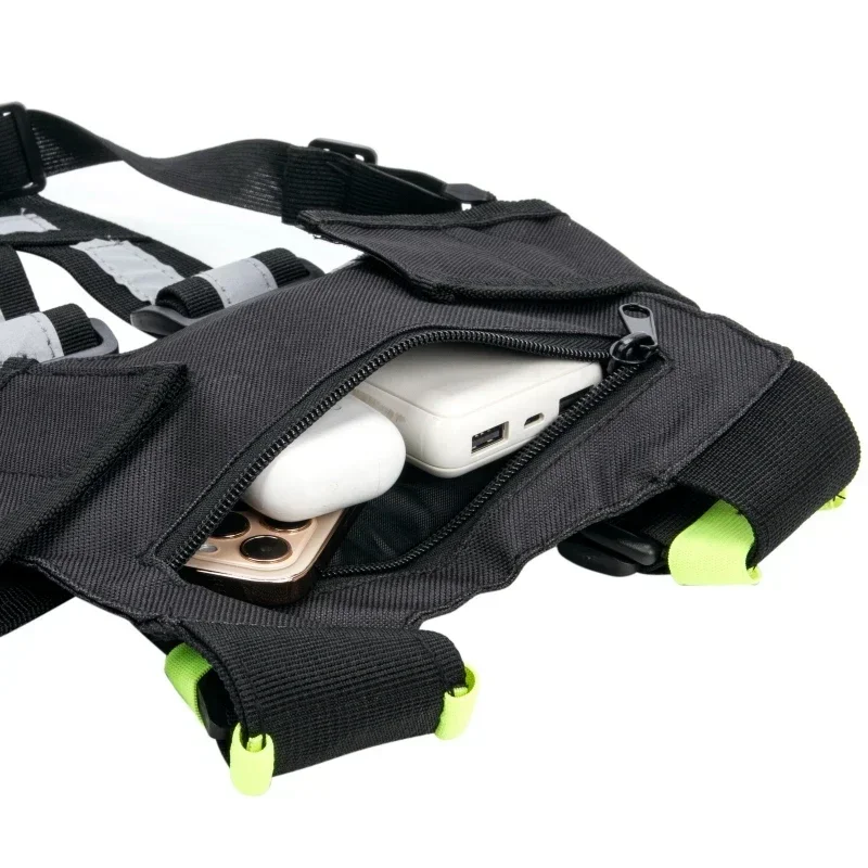 Radio Shoulder Holster Two Way Radio Reflective Chest Harness Holder Bag Vest Rig Walkie Talkies Front Pack Pouch Case