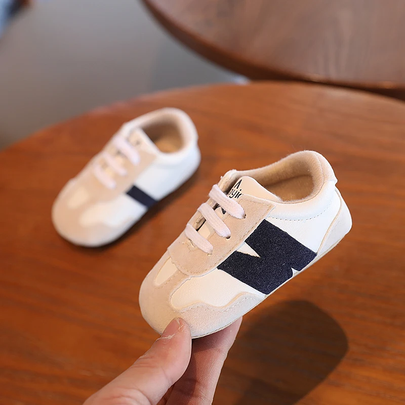 0-18 meses bebê recém-nascido clássico tênis letras emenda sapato casual do bebê anti-deslizamento cem andando do bebê meninos meninas sapatos de bebê