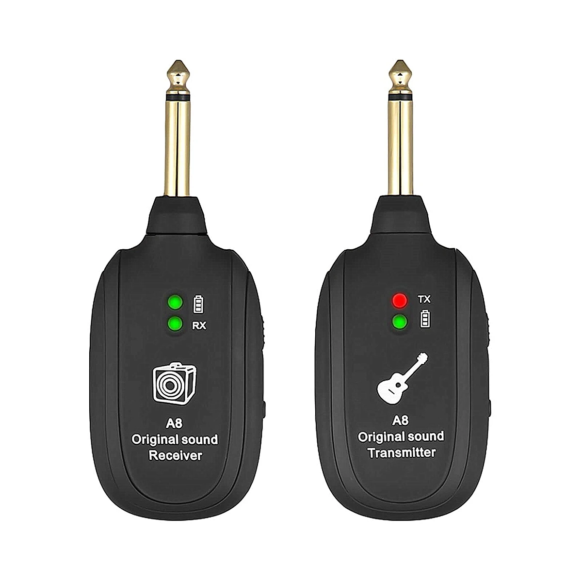 Wireless Guitar System Construído em 4 Canais Transmissor de Guitarra Sem Fio Receptor para Guitarra Elétrica Violino Baixo