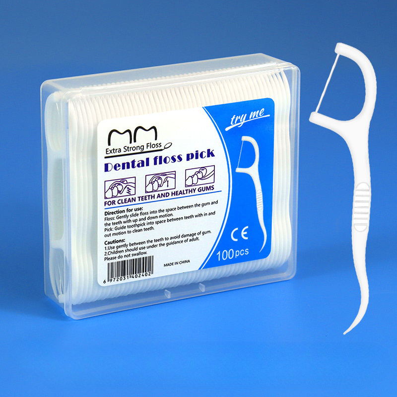 100 шт. пластиковые зубочистки зубной нити-одноразовая чистка между зубами-отдельная коробка-уход за полостью рта