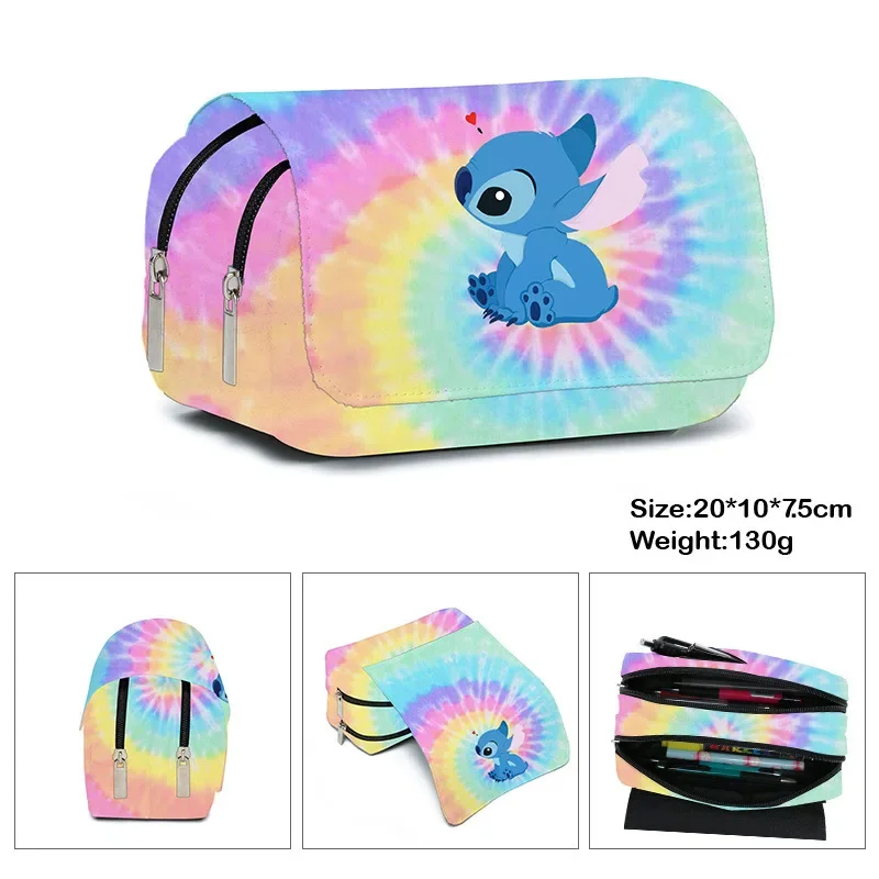 Disney 20cm ponto totalmente impresso aba caneta saco ponto grande capacidade caixa de papelaria lápis caso estudante escola pequeno saco presentes