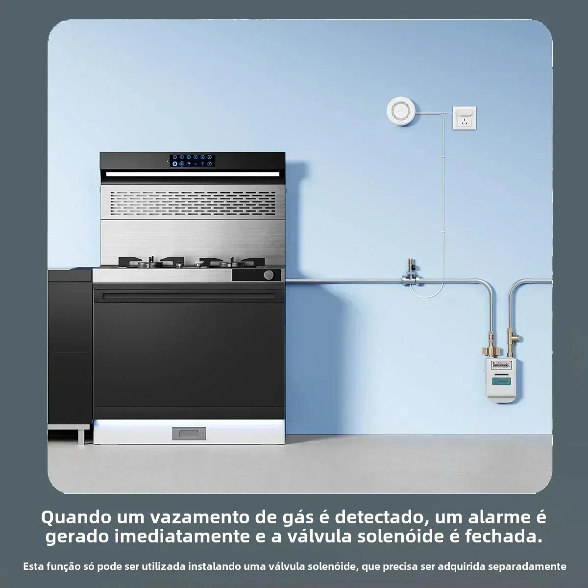 Aqara detector de fumaça sensor detector de gás natural zigbee 3.0 monitor alarme incêndio alerta sonoro assistente casa app trabalho com homekit